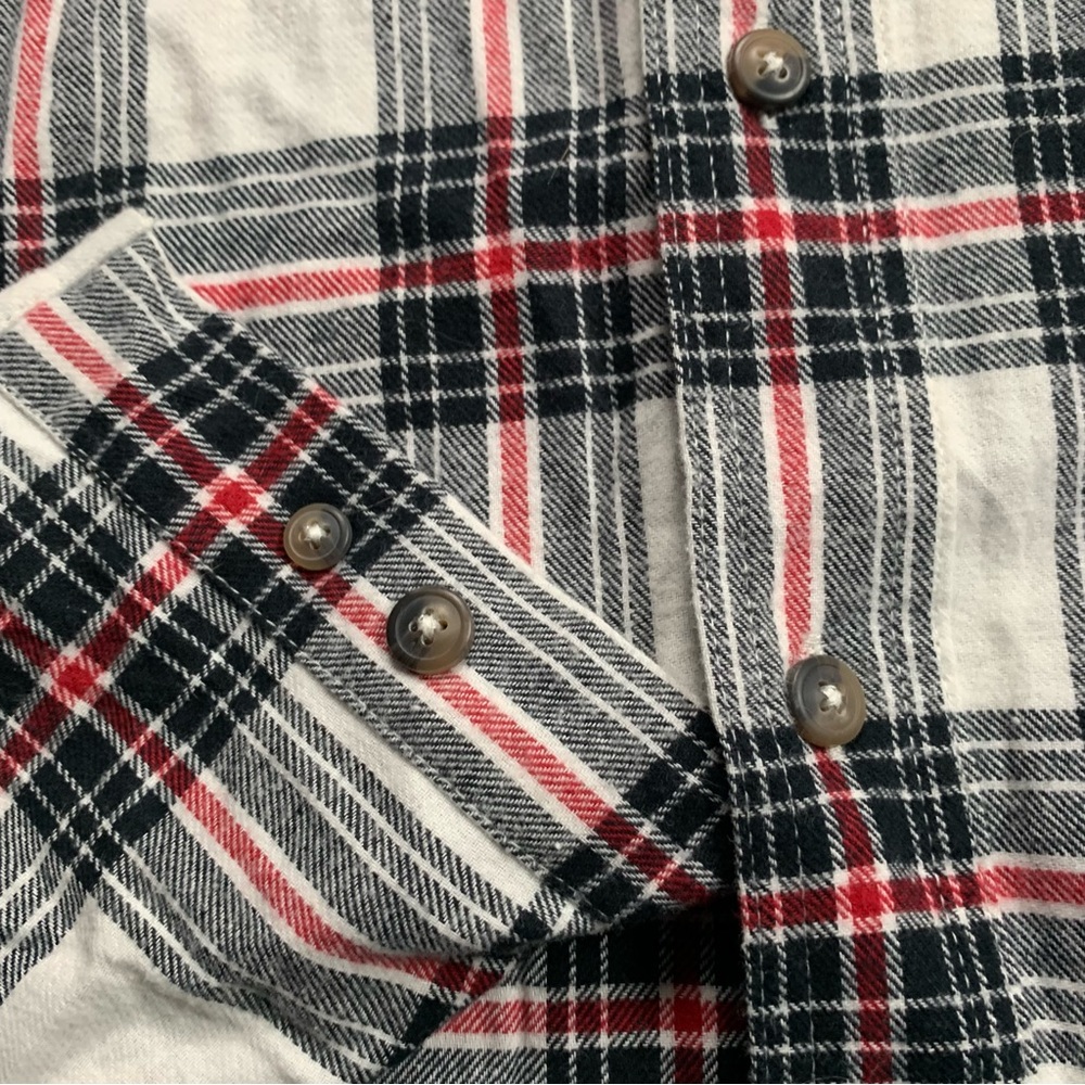 Blue Mountain Cotton Flannel Red Plaid Button Front Shirt MEN’S XL - Picture 5 of 8
